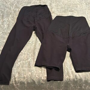 Size small maternity capri and bike shorts bundle